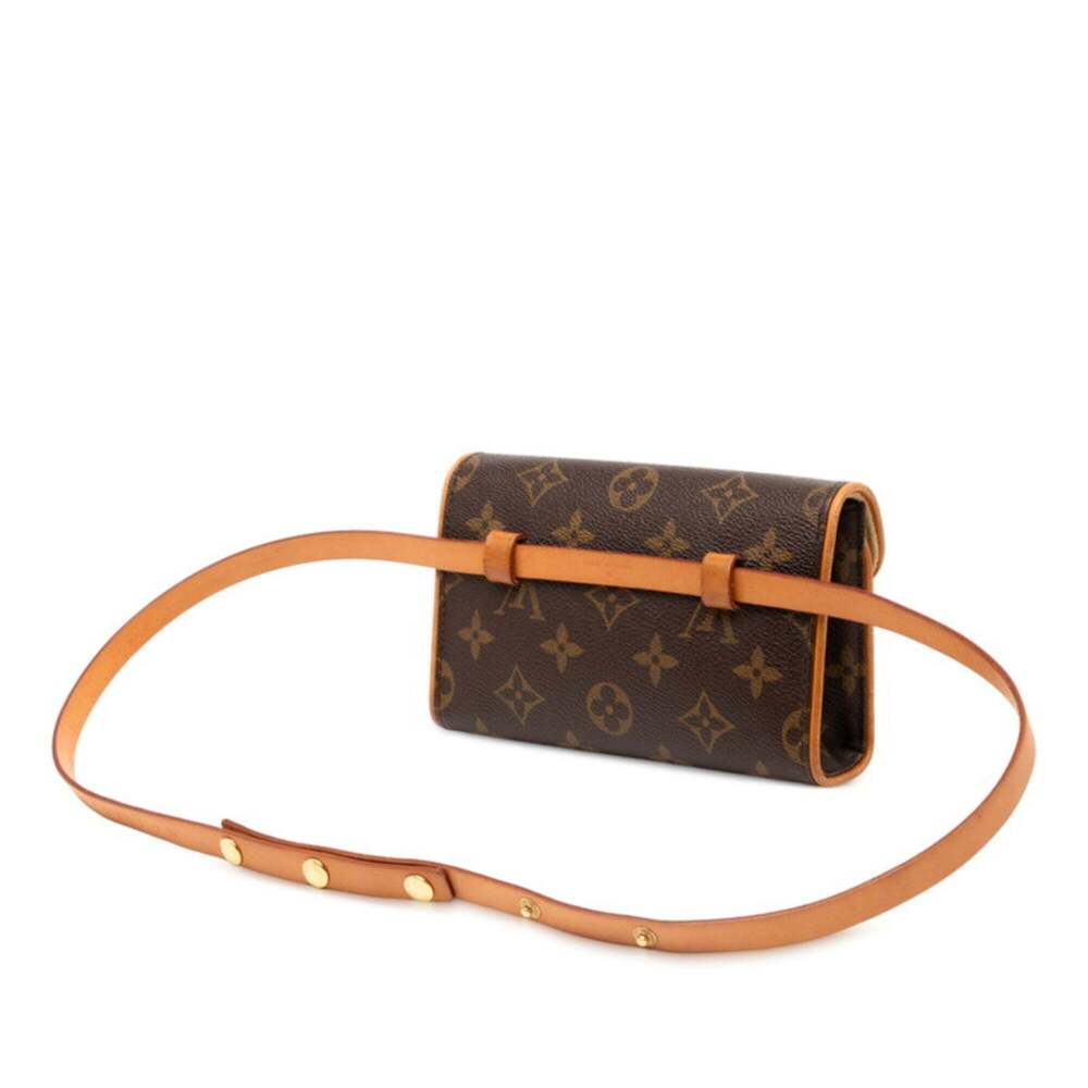 LOUIS VUITTON Brown Monogram Leather Pochette Hobo Bag - Picture 2 of 8